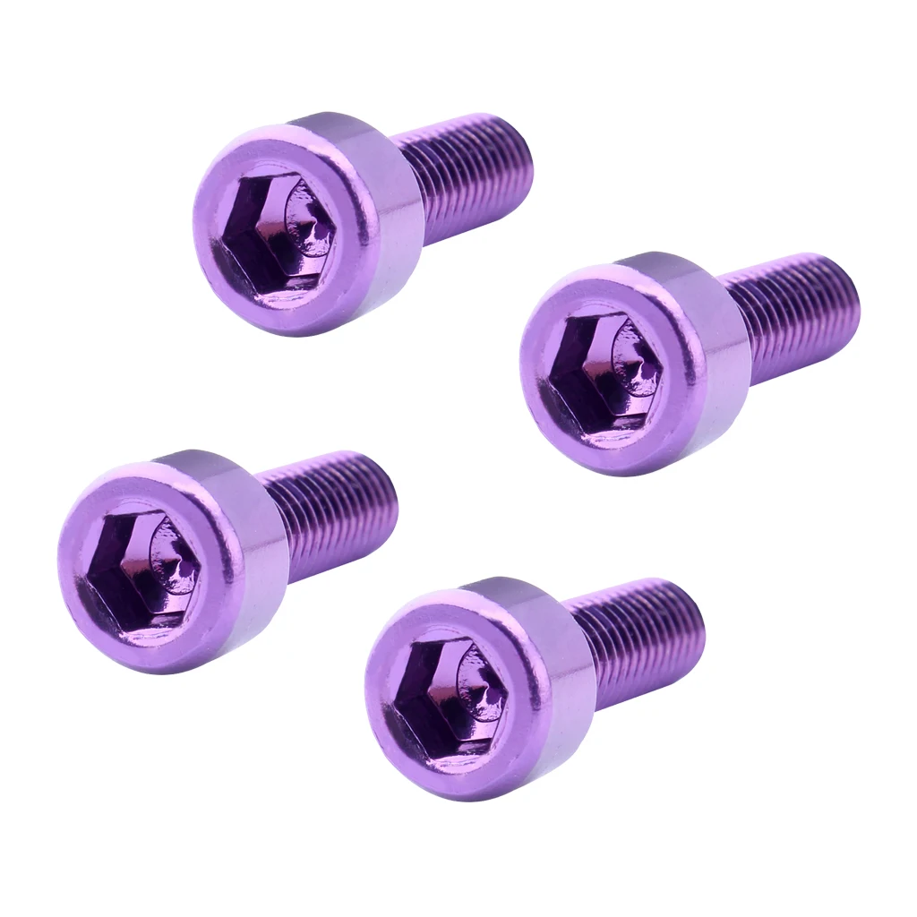 4 Pieces Water Bottle Cage Screws Aluminum Alloy Hex Socket Screws for Repair