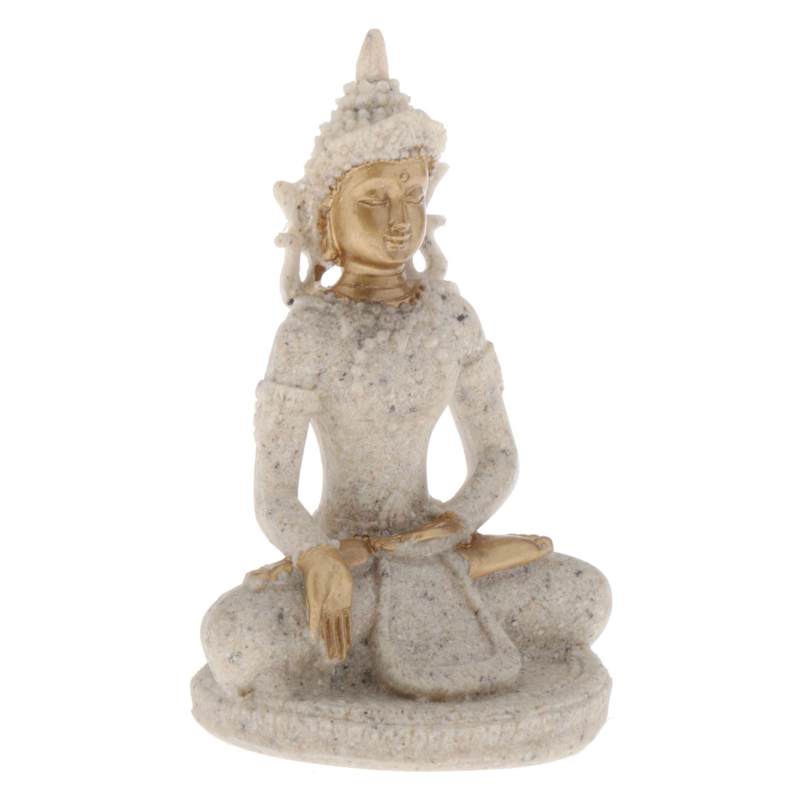 Buddha Statue in Meditation Pose for Home Decor - Made with Natural Stone and