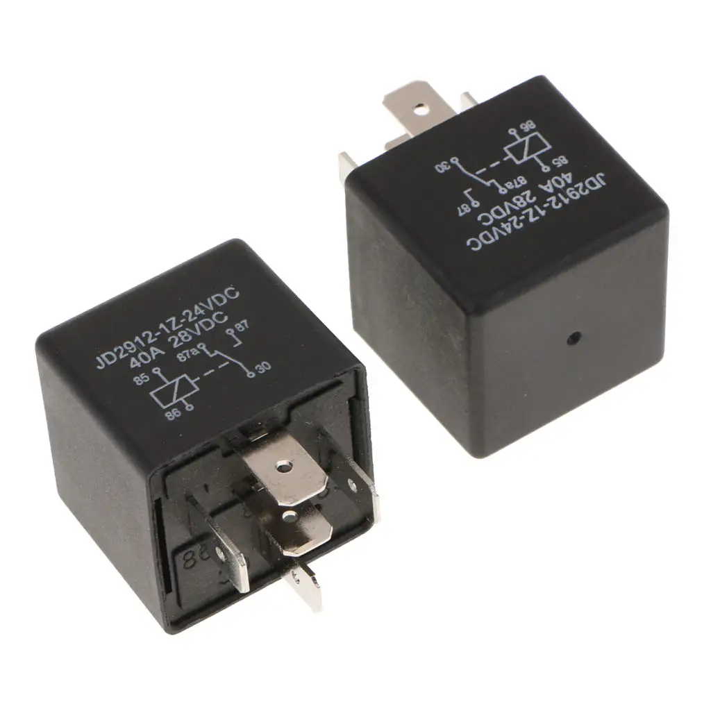 2PCS 24V Automotive Changeover Relay Model: JD2912-1Z-24VDC 40A 28VDC