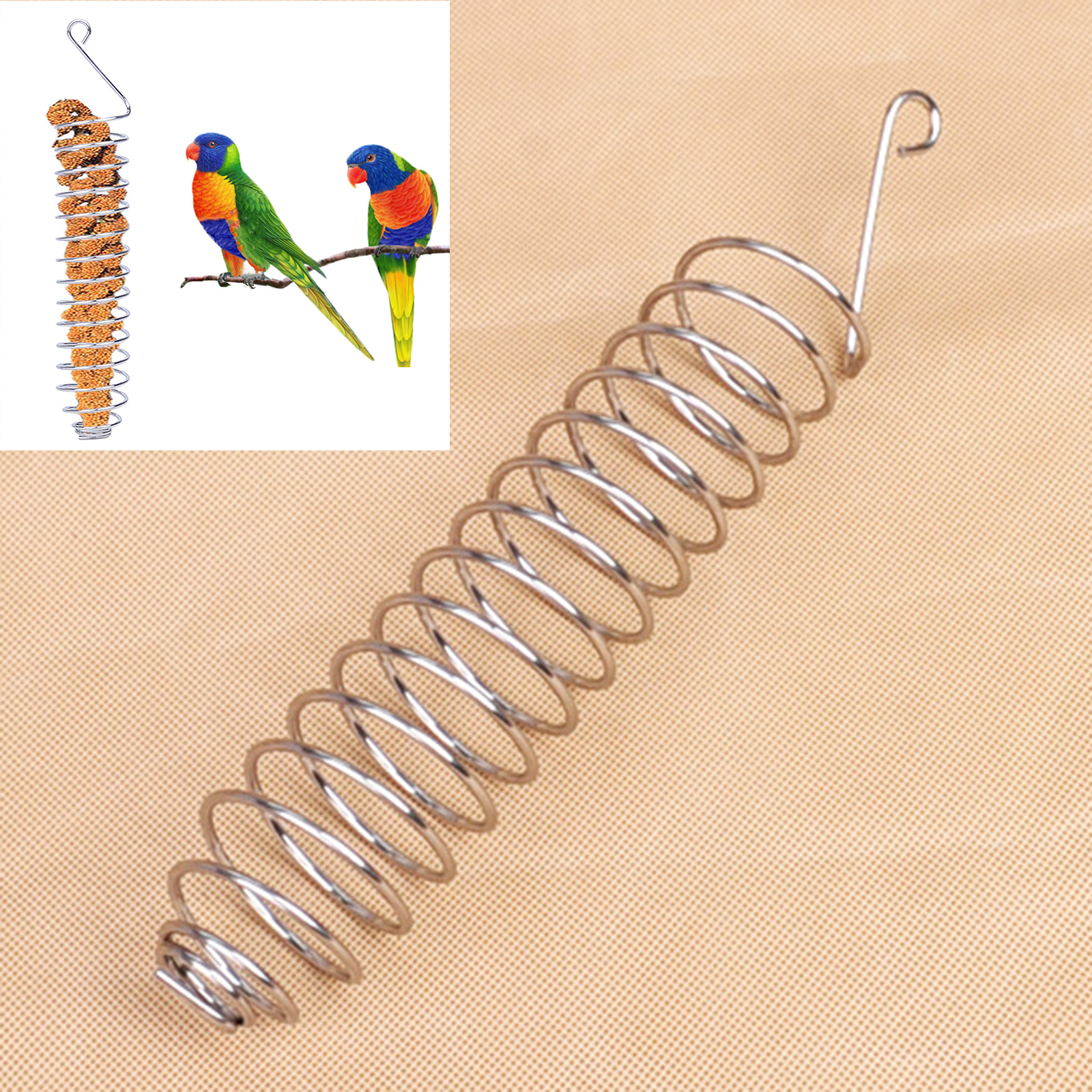 Title 3, Bird Feeder Stainless Steel Multi-Purpose Cage ...