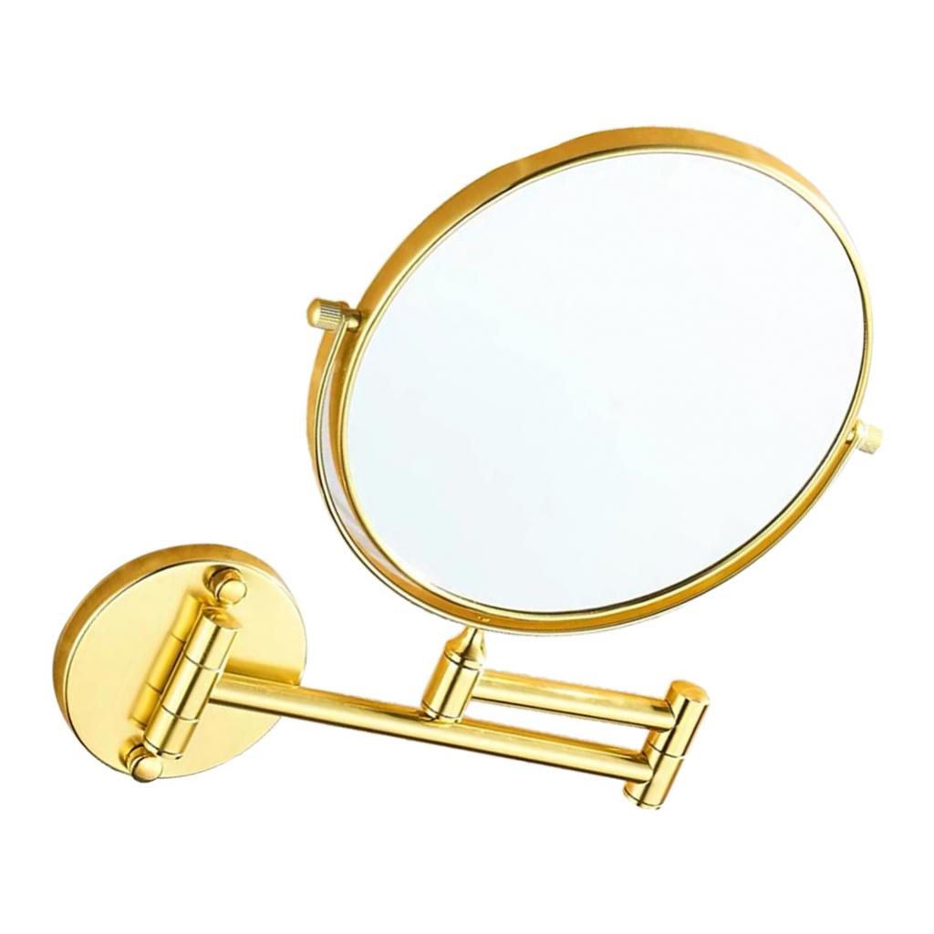 Wall Mounted Makeup Mirror with 1x/3x Magnification, Double Sided Vanity Magnifying Mirror for Bathroom Hotel, Chrome Finished