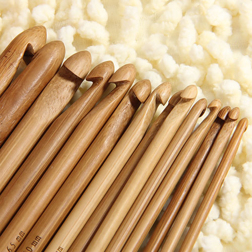 14x Creative Crafts Carbonized Bamboo Afghan Tunisian Crochet Hooks Needles