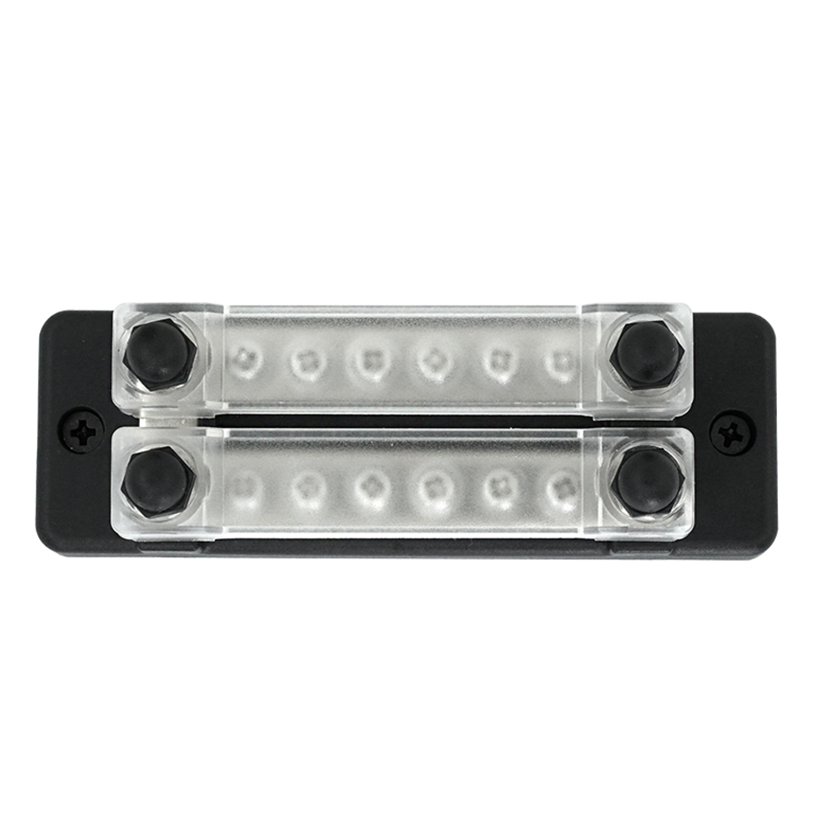 12 Terminal Bus Bar Kit Cover Dual Row Ground Distribution Block, Wire Organization, Durable
