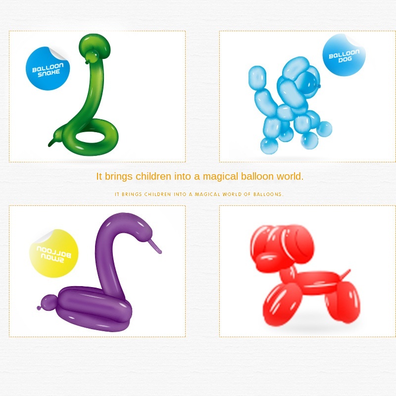 20/50pcs Small Prince Magic Changeable Long Balloon Monochrome Genuine Wedding Bar KTV Birthday Party Decoration