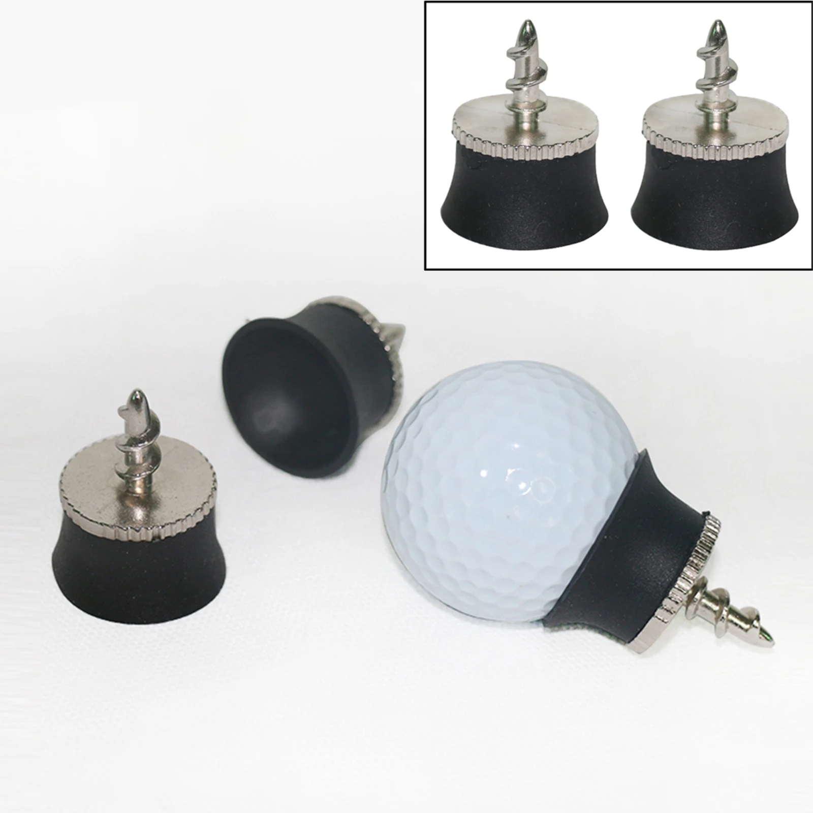 2x Golf Ball Pick Up Putter Grip Suction Cup Ball Grabber Sucker Retriever Tool
