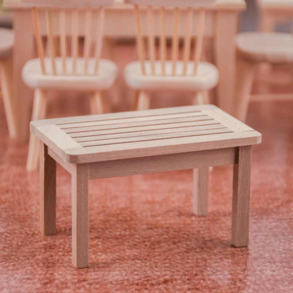 1pc 1/12 Solid Tea Table Desk Dollhouse Miniatures Furniture Decor Accessory