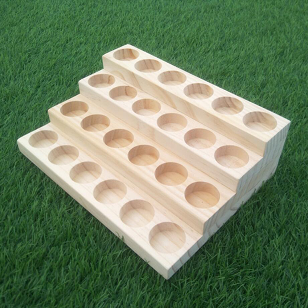 Wooden Essential Oil Storage Rack Aromatherapy Organizer Wood Display Stand