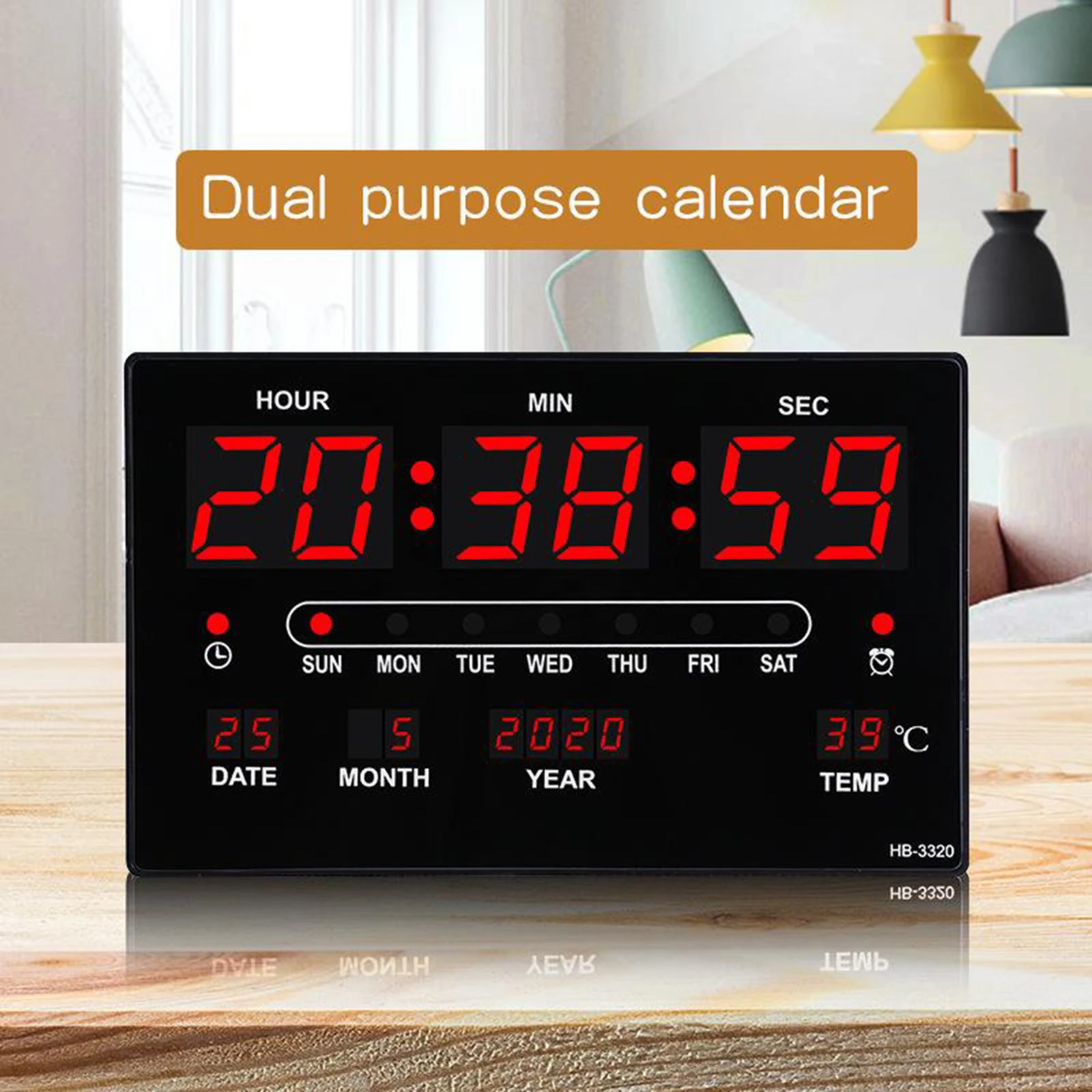 unique wall clocks Digital LED Wall Desk Alarm Clock LED Wall Clock with Calendar Temperature 12H 24H Display industrial wall clock
