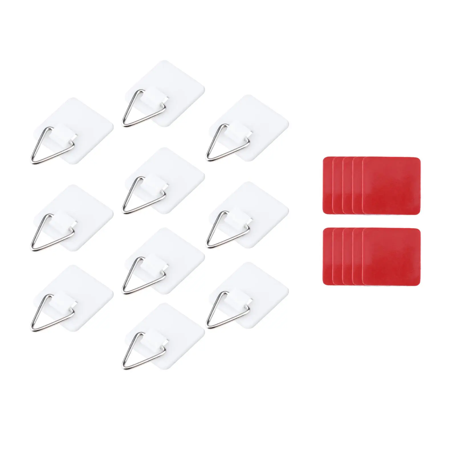 10pcs Vertical Plate Holders Wall Dish Hook Portable Self-Adhesive Wall Plate Holder Invisible Adhesive Plate Hanger Set