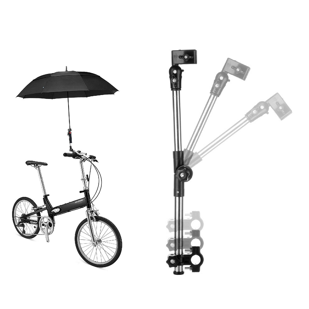 Adjustable Bicycle Umbrella Mount Holder Folding Pram Trolley Parasol Stand