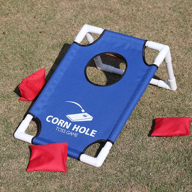 Cornhole Bean Bag Lot de 8 sacs de cornhole rouges et 4 sacs bleus, sac de  corn rempli de cornhole pour entraînement en plein air