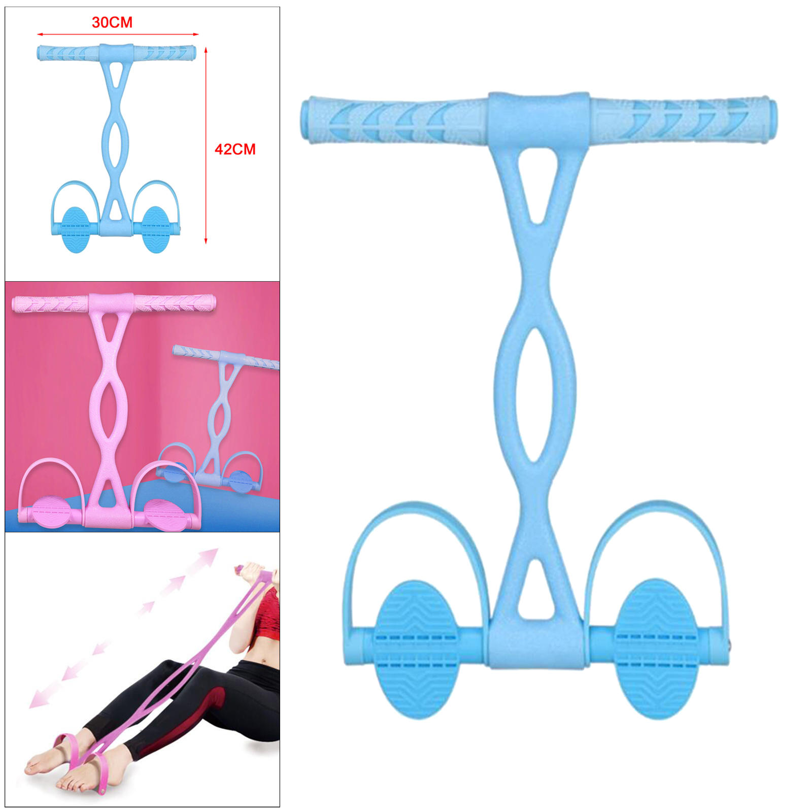 Elastic Pedal Resistance Band Pull Ropes Exerciser Home Gym Yoga Training Elastic Bands For Fitness Ab Waist Arm Leg Training