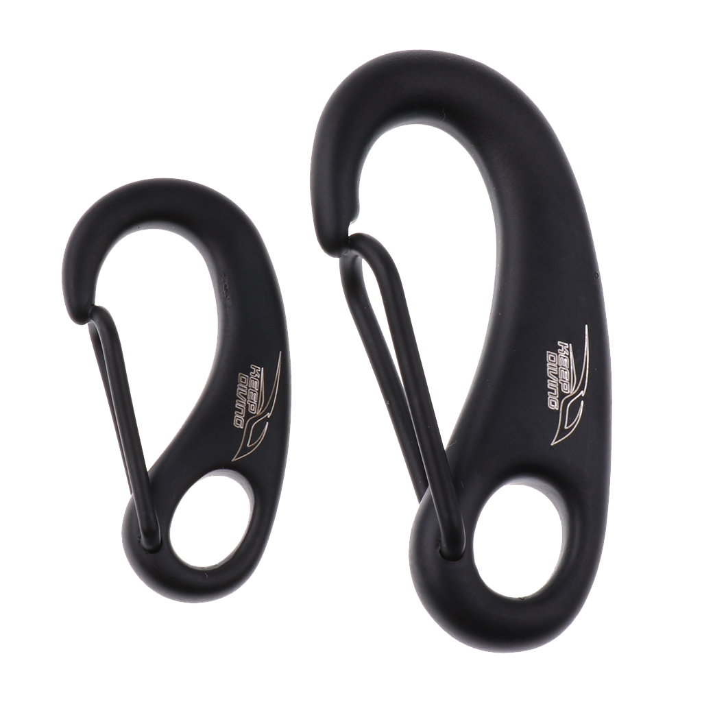 2x Scuba Diving Snap Clip Carabiner Snorkeling Carabiner Keychain Egg Shaped