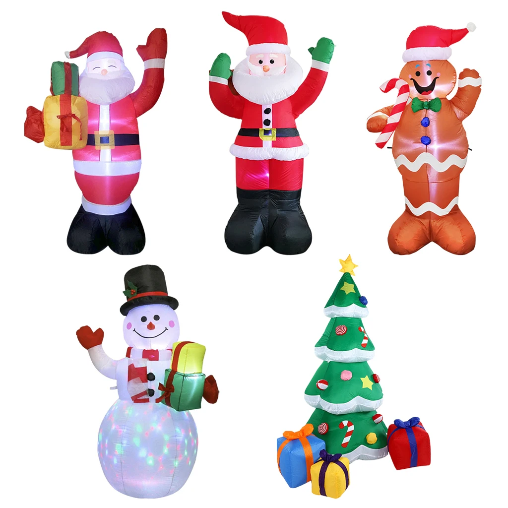 Christmas Inflatables Light with LED Light Air Pump Decor Gift Cute Fun Props for Garden Indoor Outdoor New Year Christmas