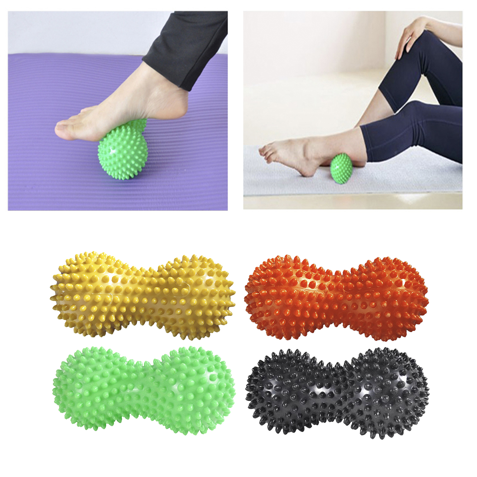PVC Peanut Roller Massager for Muscle Deep Tissue, Myofascial Release, Plantar Fasciitis