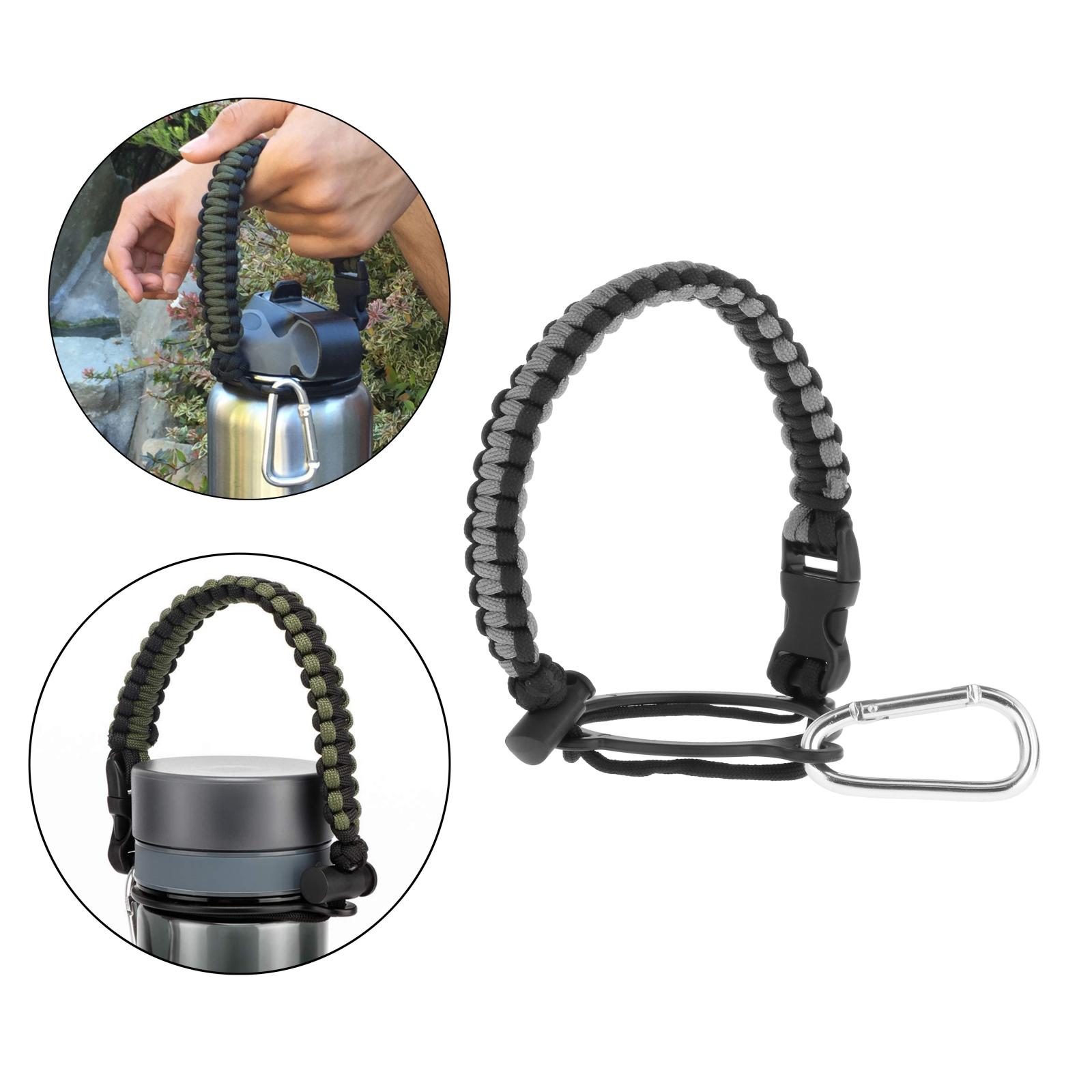 Paracord Wide Mouth Water Bottle Handle Holder Strap for REIC Camping Backpacking Outdoor Activities