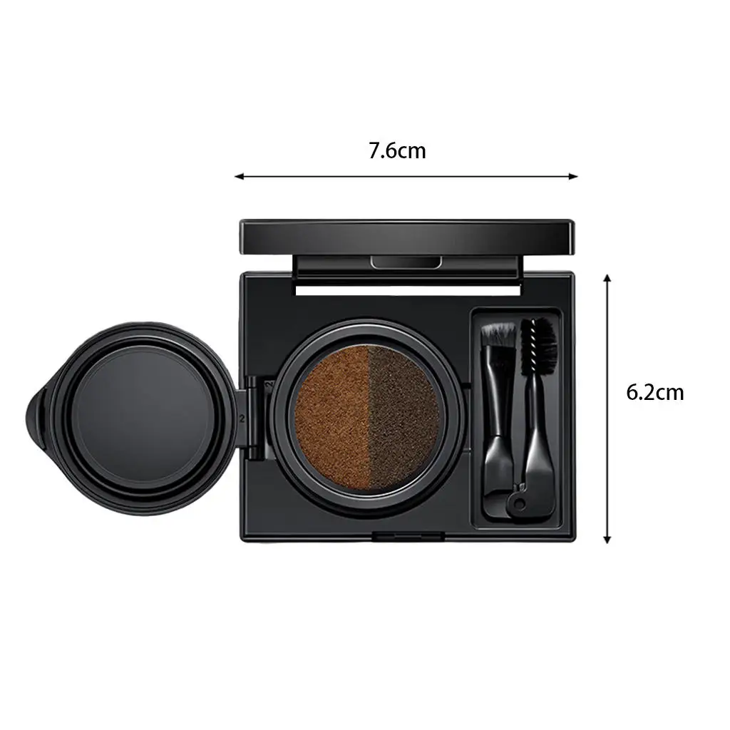 2 Color Eyebrow Powder Cosmetic Set Makeup Shading Kit Built in Mirror Birthday Girl Women Eyebrow Air Cushion Palette