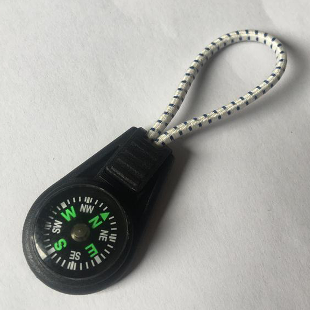 4 Pieces / Pack Zipper Survival Compass Cord Rope End Locks Explorer Buckles