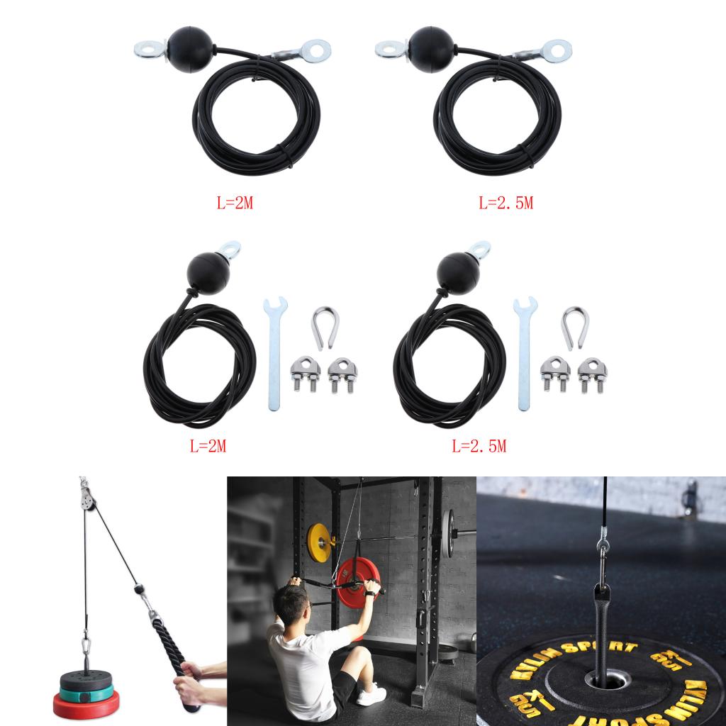 Fitness Machine Attachment Pulley Cable Replacement Parts Muscle Strength