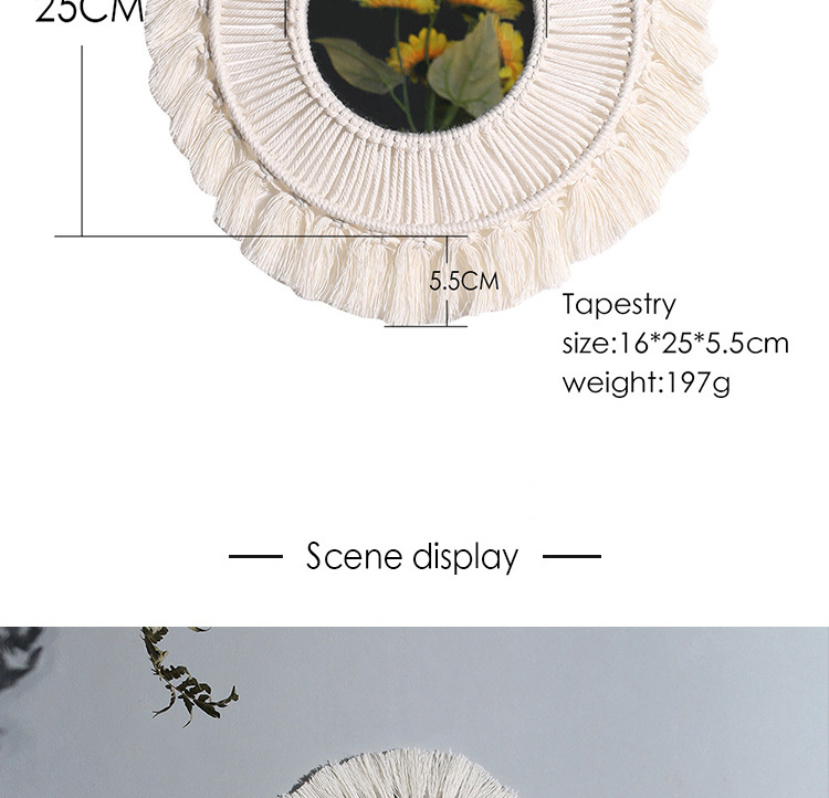 Hand Woven Bohemian Woven Leaf Feather Mirror Round Lace Mirror Wall Hanging Living Room Bedroom Wall Mirror Home Decoration Hand Woven Bohemian Woven Leaf Feather Mirror Round Lace Mirror Wall Hanging Living Room Bedroom Wall Mirror Home Decoration