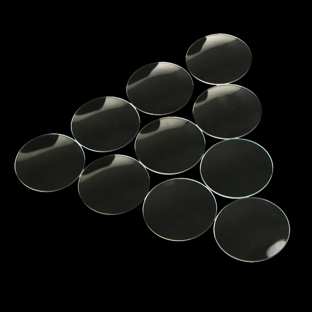 10 Pieces 28mm 29mm 30mm 31mm 32mm 33mm Diameter Double Convex Watch Glass Cover