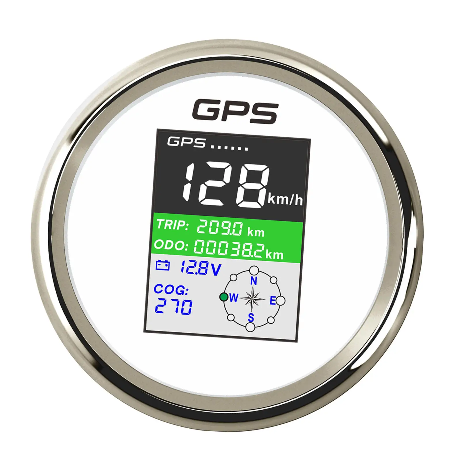 GPS Speedometer 85mm Red Backlight Knots MPH km/H Adjustable for Car Boat