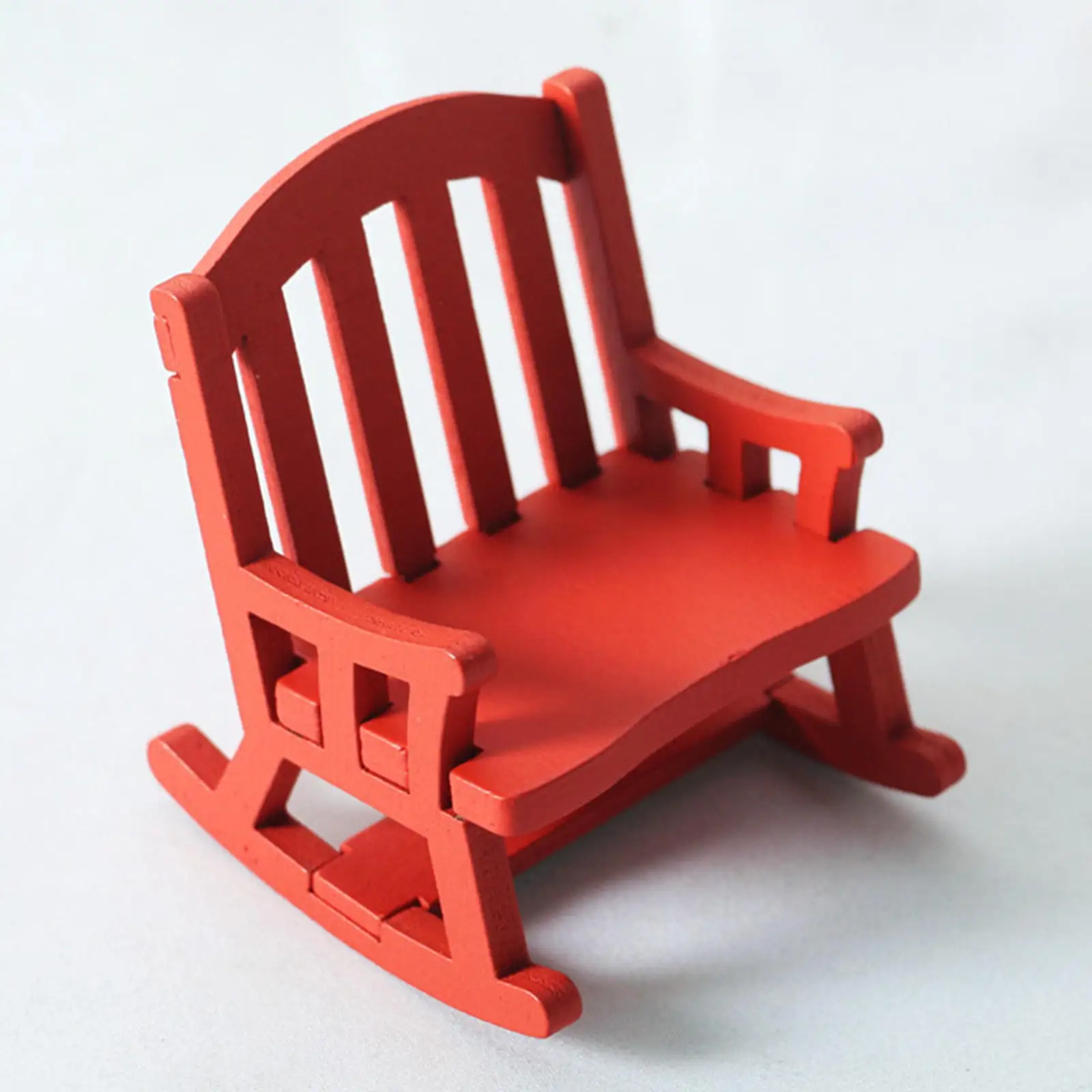 Wooden Miniature Rocking Chair Dollhouse Furniture Accessory Decor Playhouse Furniture