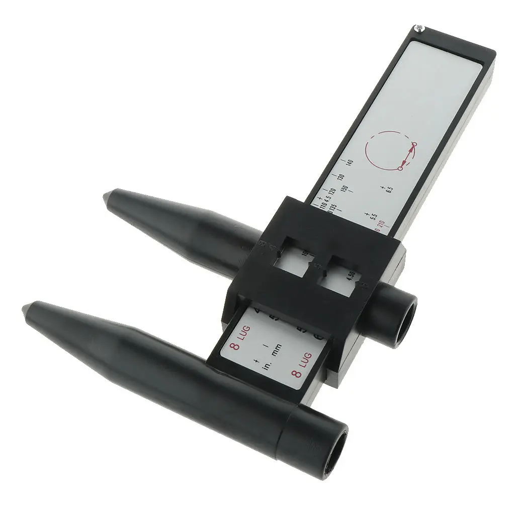 Wheel Rim Bolt Pattern Sliding Measuring Tool Gauge 4 5 6 8 Lug PCD Ruler