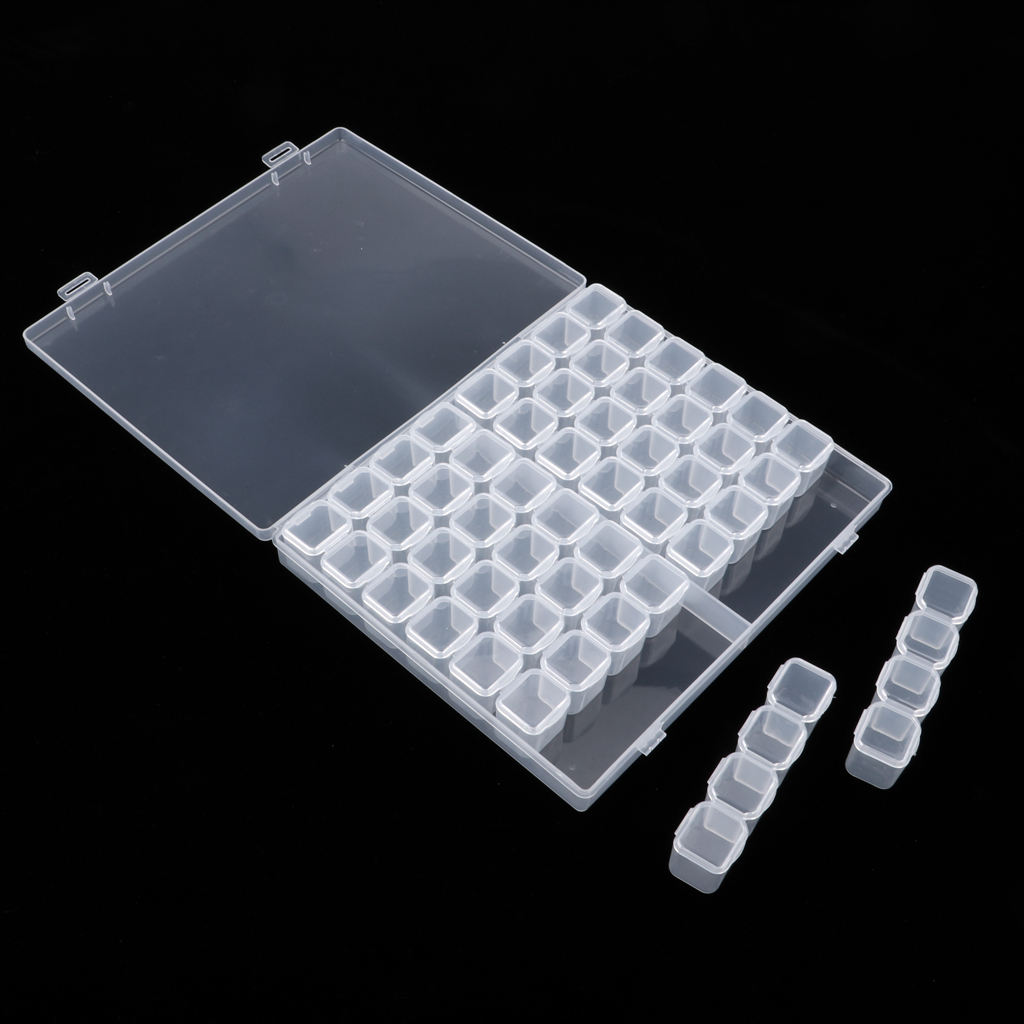 Nail Art Tools Jewelry Storage Box, 56 Compartment Rhinestone Organizer