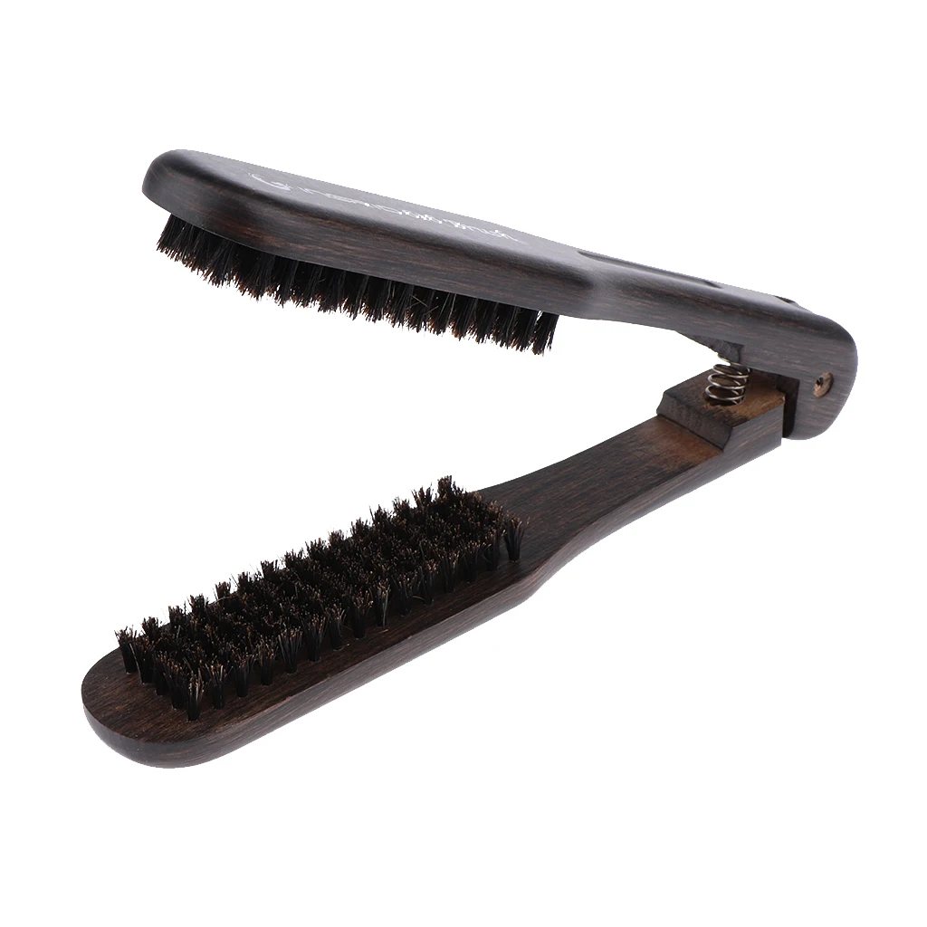 Hairdressing Straightener Hair Straightening Comb, Double Sided Clamp Brush Comb for Home or Salon Use