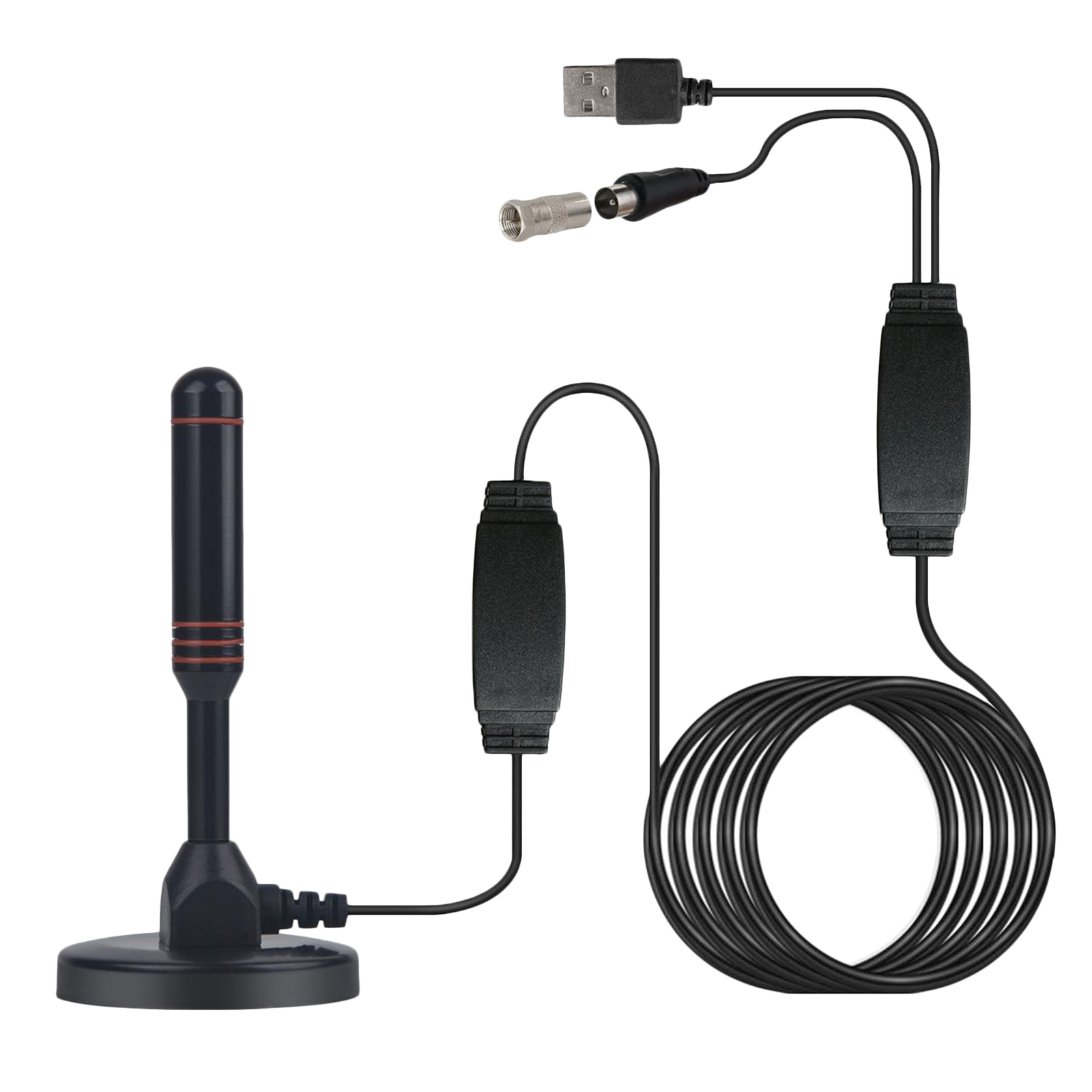 Long 200 Miles Range TV Antenna with Amplifier ATSC/DMB-T/ISDB-T for Tuner VHF/UHF Local Channels