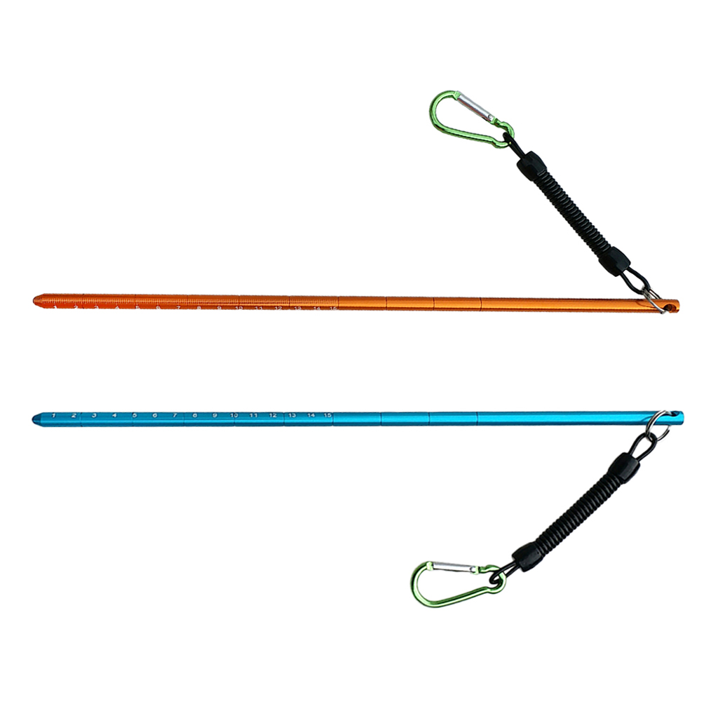 2Pcs 34 cm / 13.4 inch Ultra- light Aluminum Alloy Scuba Diving Underwater Lobster Stick Pointer Rod with Bolt Snap Clip