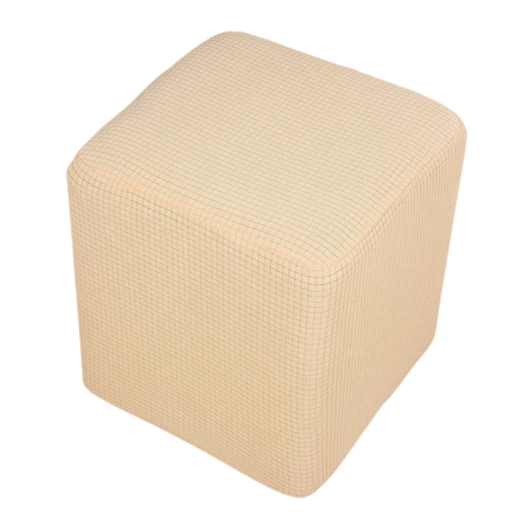 Ottoman Cover Footrest Covers Footstool Protector Elastic Furniture Protector Removable Slipcover Dust-proof