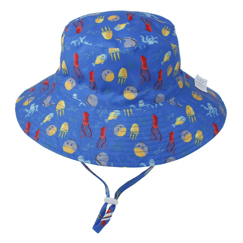 Baby Accessories cute	 Summer Baby Sun Hat Boys Cap Children Unisex Beach Hats Cartoon Infant Caps UV Protection baby accessories box