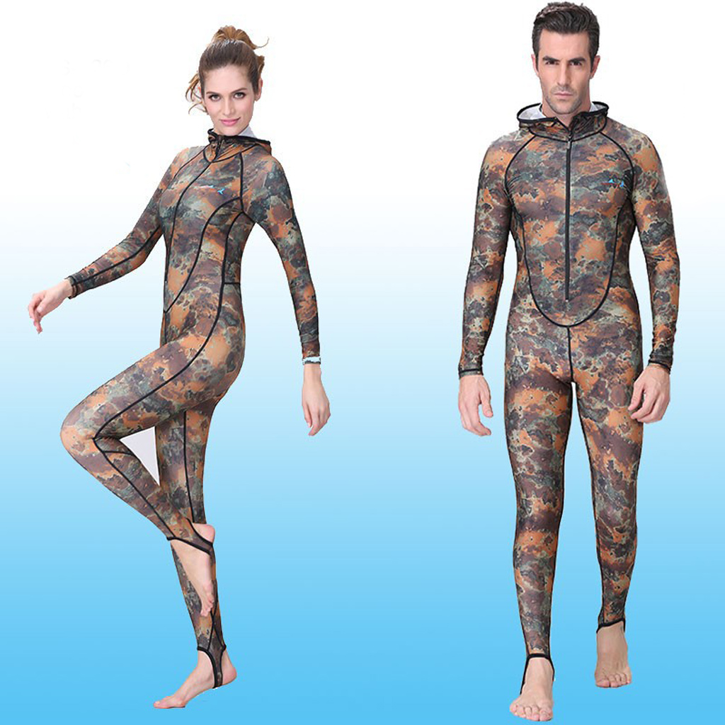 Nylon Camouflage Rashguard Full Body Diving Surfing Swimwear Wetsuits