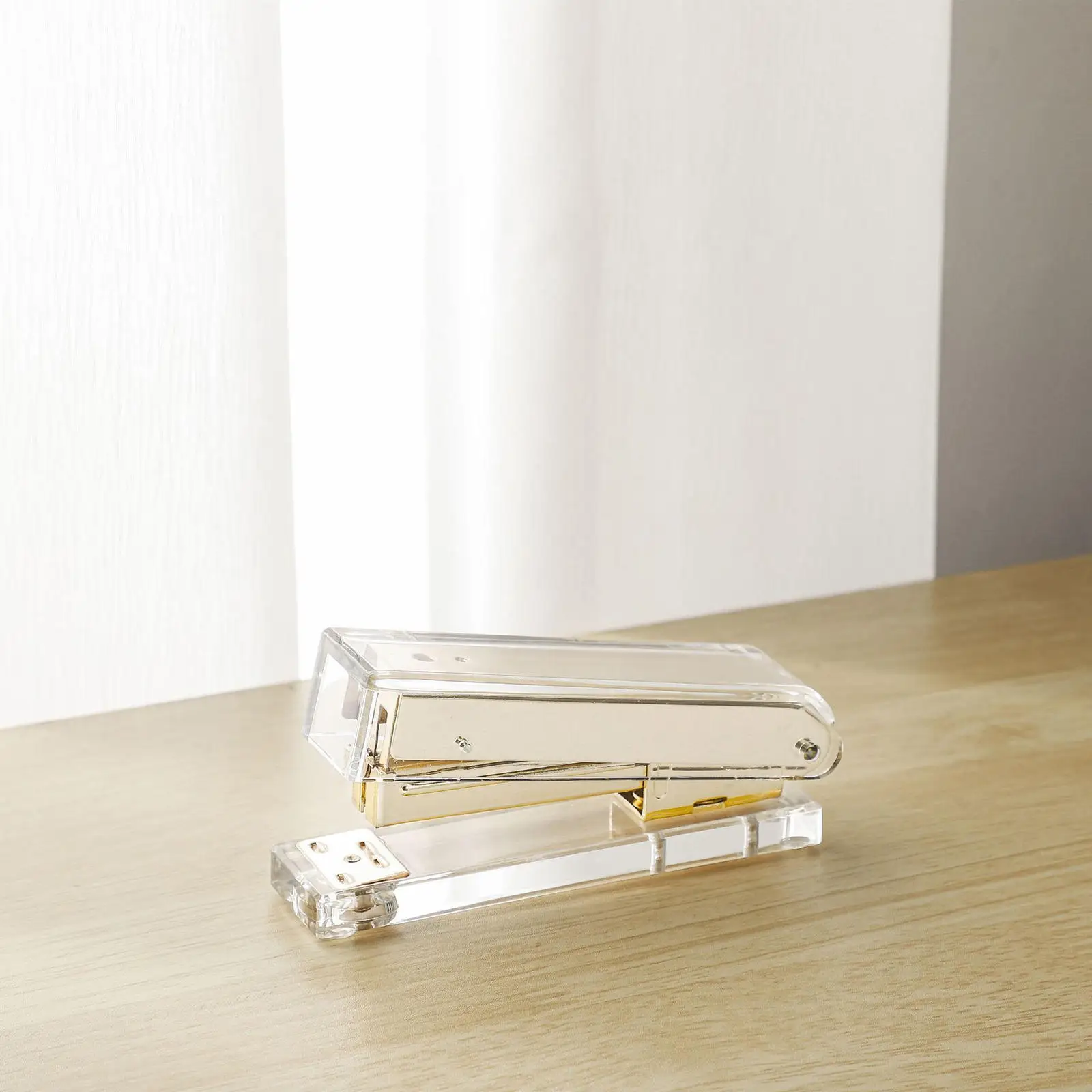 Rose Gold/Gold Manual Stapler Transparent Acrylic Stapler for Home School Office Student Teacher