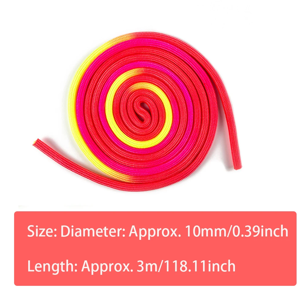 Competition Yoga Indoor Outdoor Training Rainbow Colour Polyester Exercise Fitness Artistic Gymnastics Jump Rope For Sports