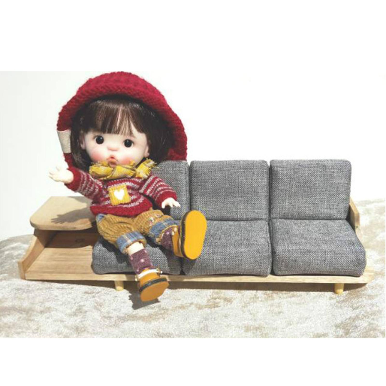 Dollhouse Furniture 1/12 Mini Sofa Cabinet Miniature for Doll House Decor