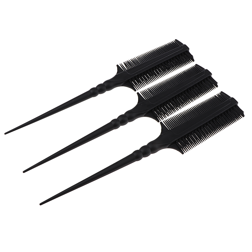 3pcs Fine Tooth Comb Hair Dye Brush Teasing Highlighting Tint Comb Barbers,Application of Hair Dye