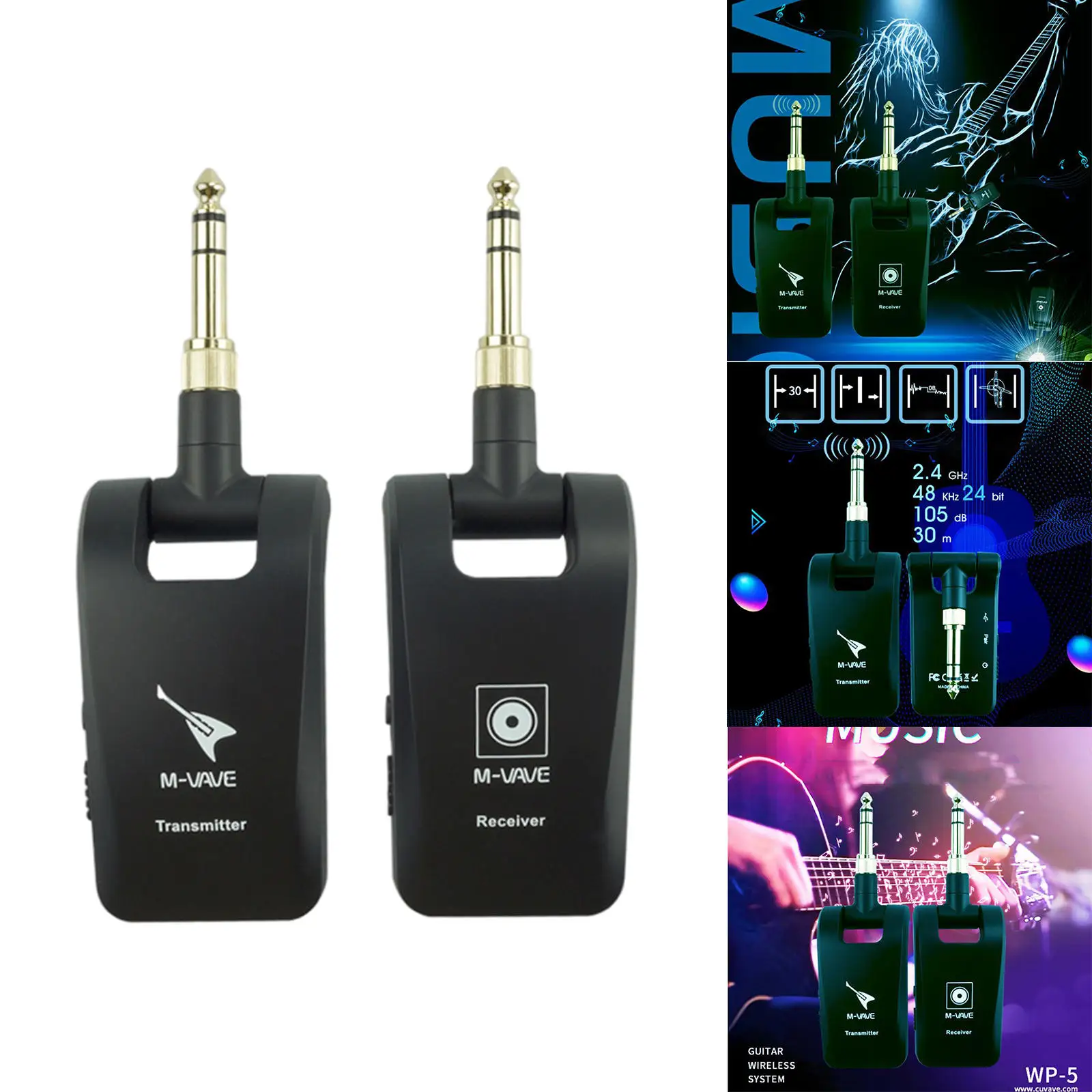 Guitar Transmitter Receiver Wireless Audio Transmitter and Receiver for Electric Guitar Bass