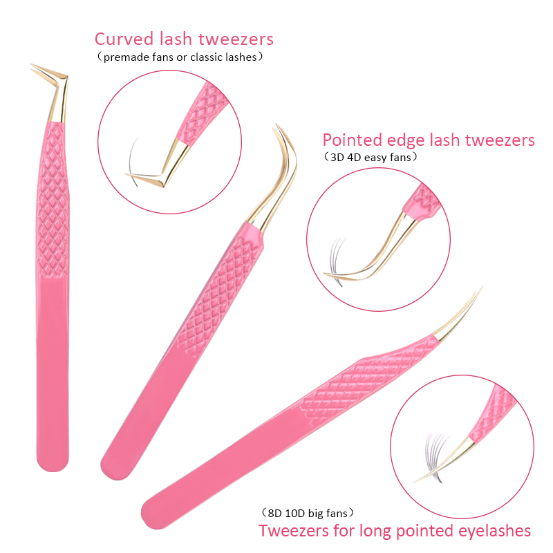 Best of New 1Pc Eyelash Tweezers Anti-static Non-magnetic Professional Pincet 3D Eyelash Extension Tweezer 100% Closure Makeup Tool Reviews & Tips - Image 3