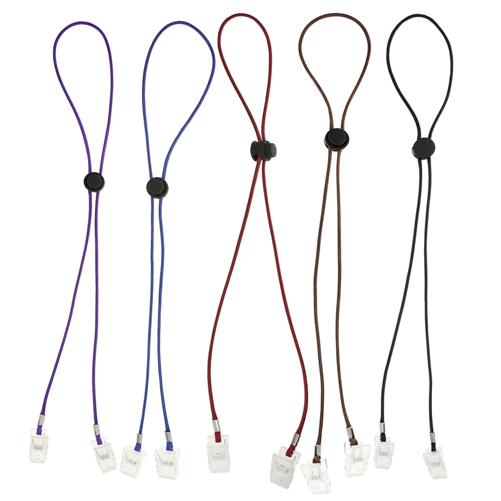 5x Adjustable Elderly Baby Towel Clip Strap Lanyard Bib Holder