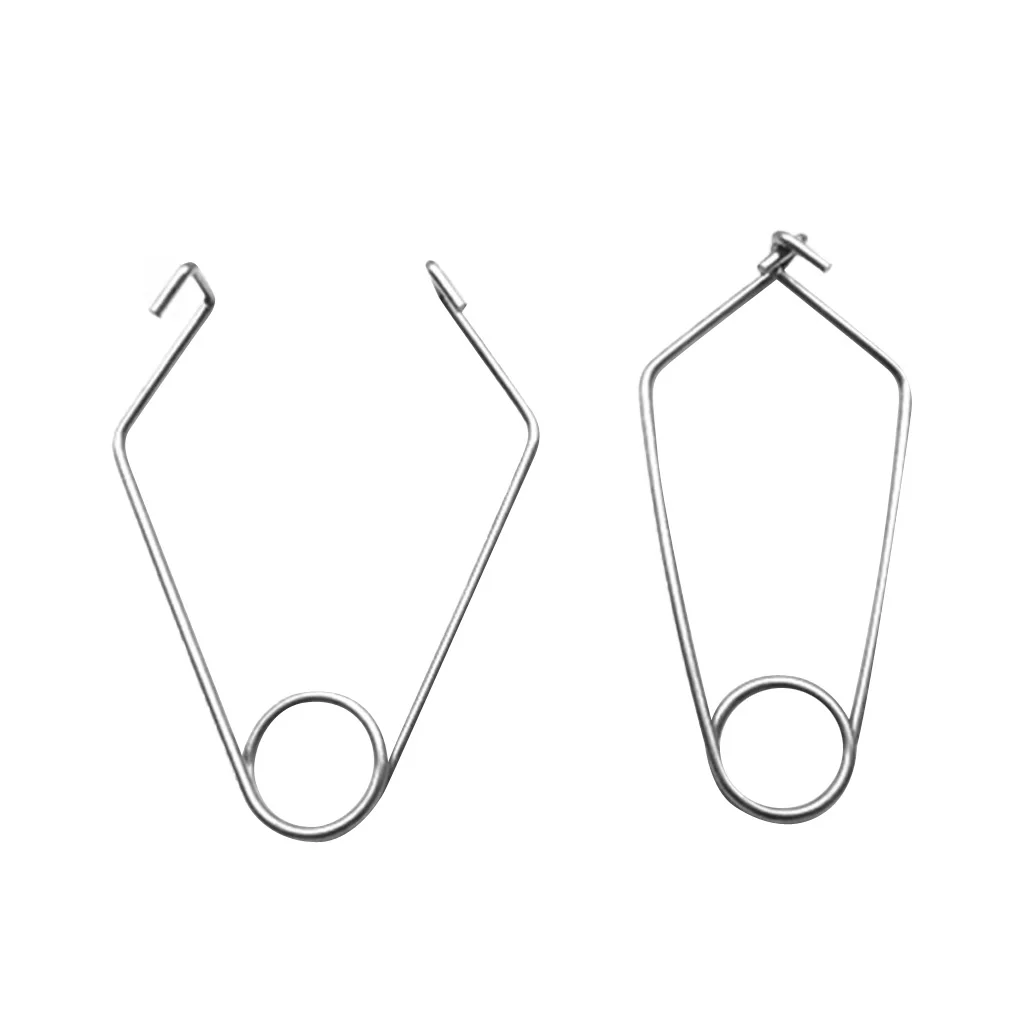 2 pieces stainless steel hooks to attach climbing sling climbing rope protection