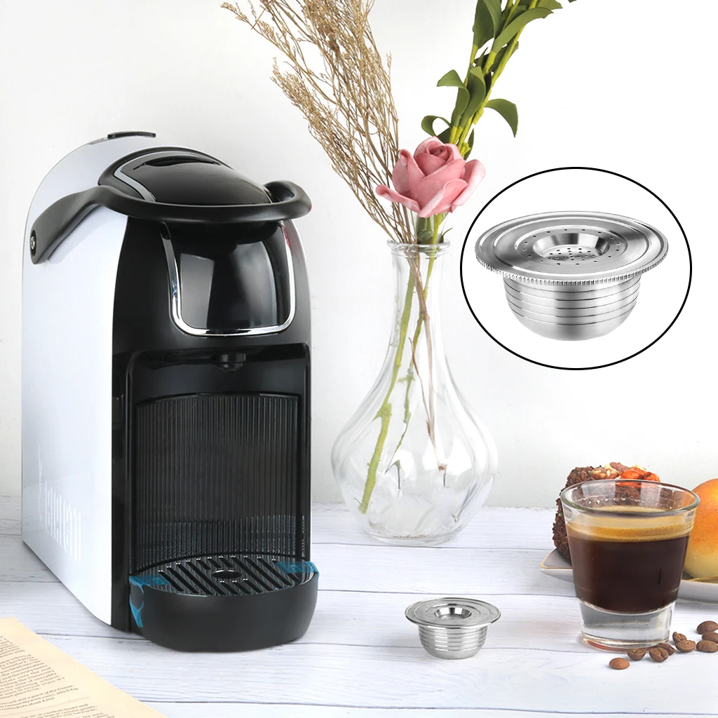 Reusable Capsule Stainless Steel Coffee Capsules  Refillable Compatible For Bialetti Machine