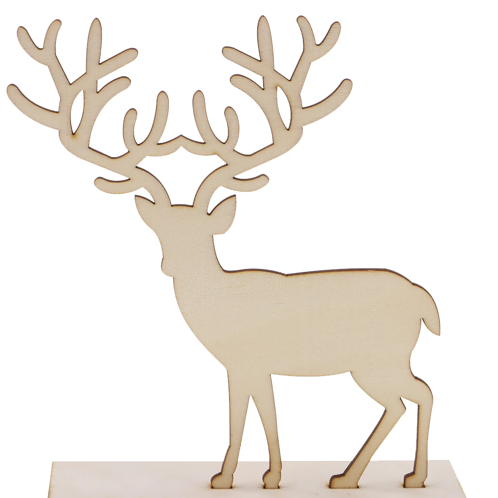 Natural Wooden Cute Elk Deer Shape Hanging Jewelry Display Stand Rack Showcase
