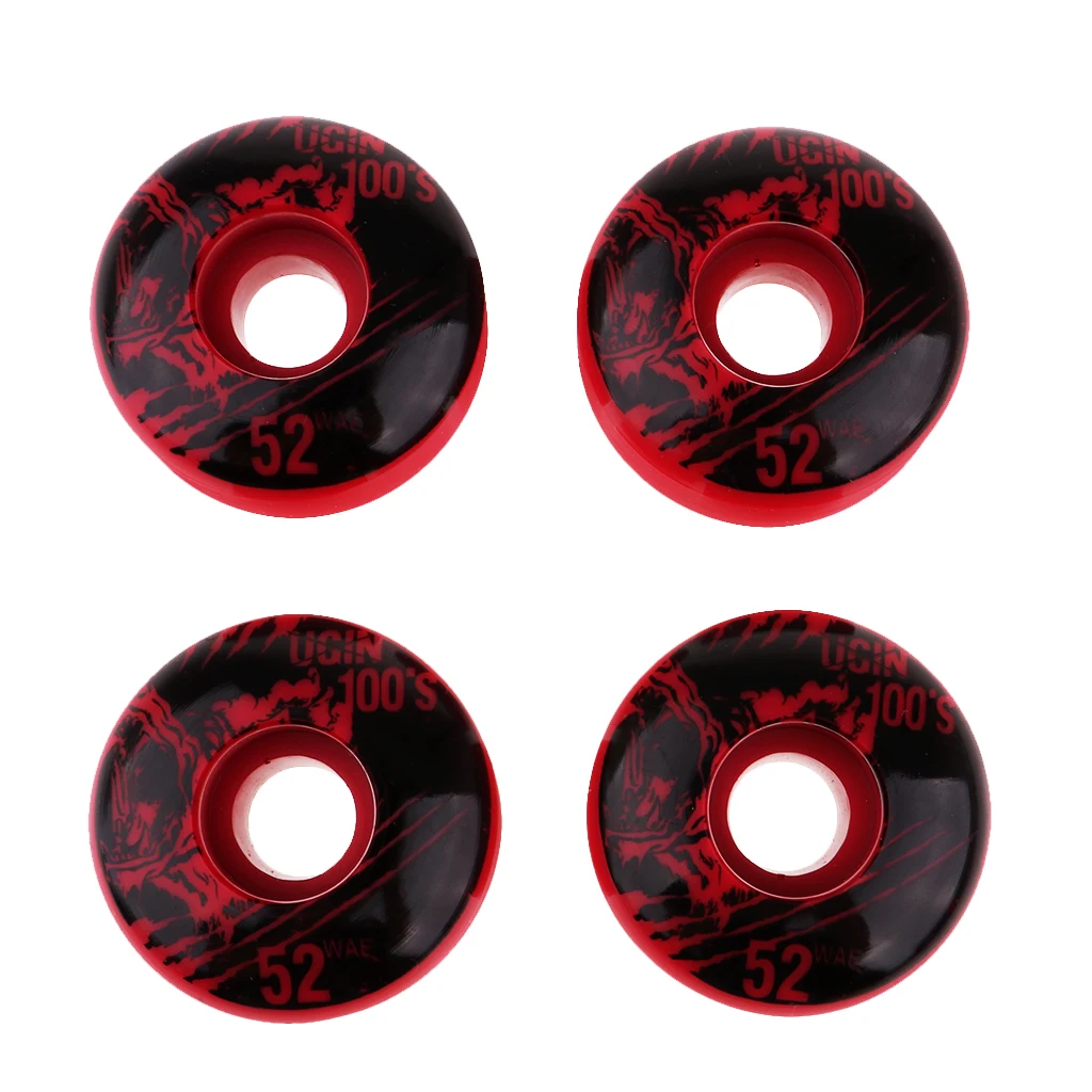4Pcs 52mm 100A High Performance Skateboard Wheels Durable PU Skate Wheels 100A