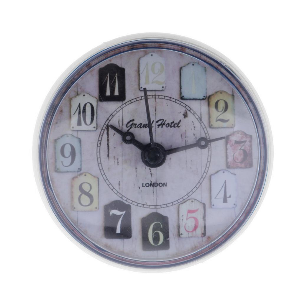 Silicone Mini Wall Clock Suction Cup Water Resistant For Bathroom Kitchen
