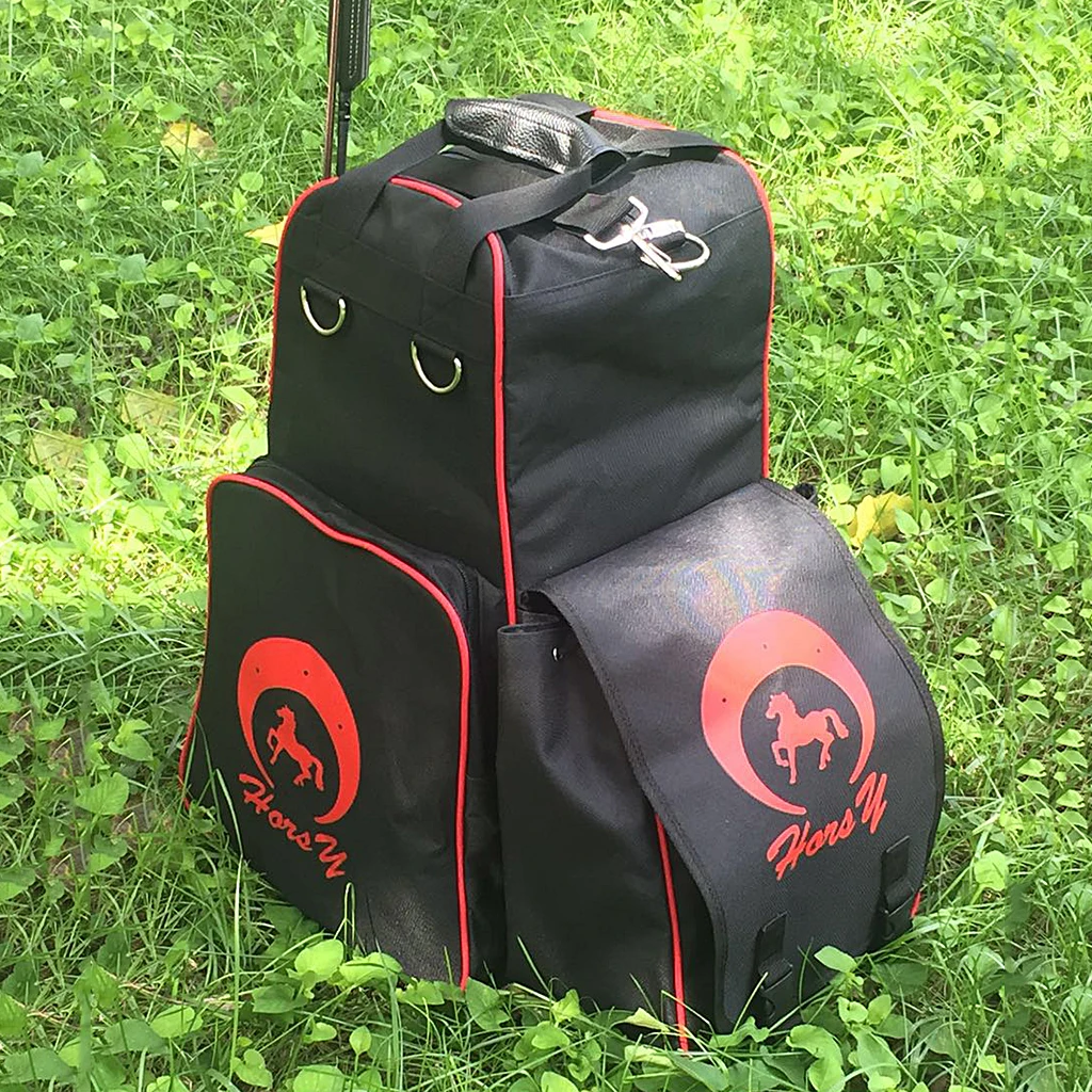 Equestrian Equipment Backpack Horse Riding Outfit Helmet Boots Storage Bags