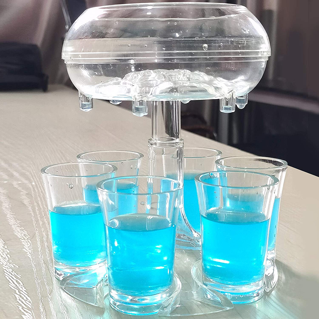 6 Shot Glass Dispenser Holder Cup Portable Party Gifts Bar Shot Dispenser