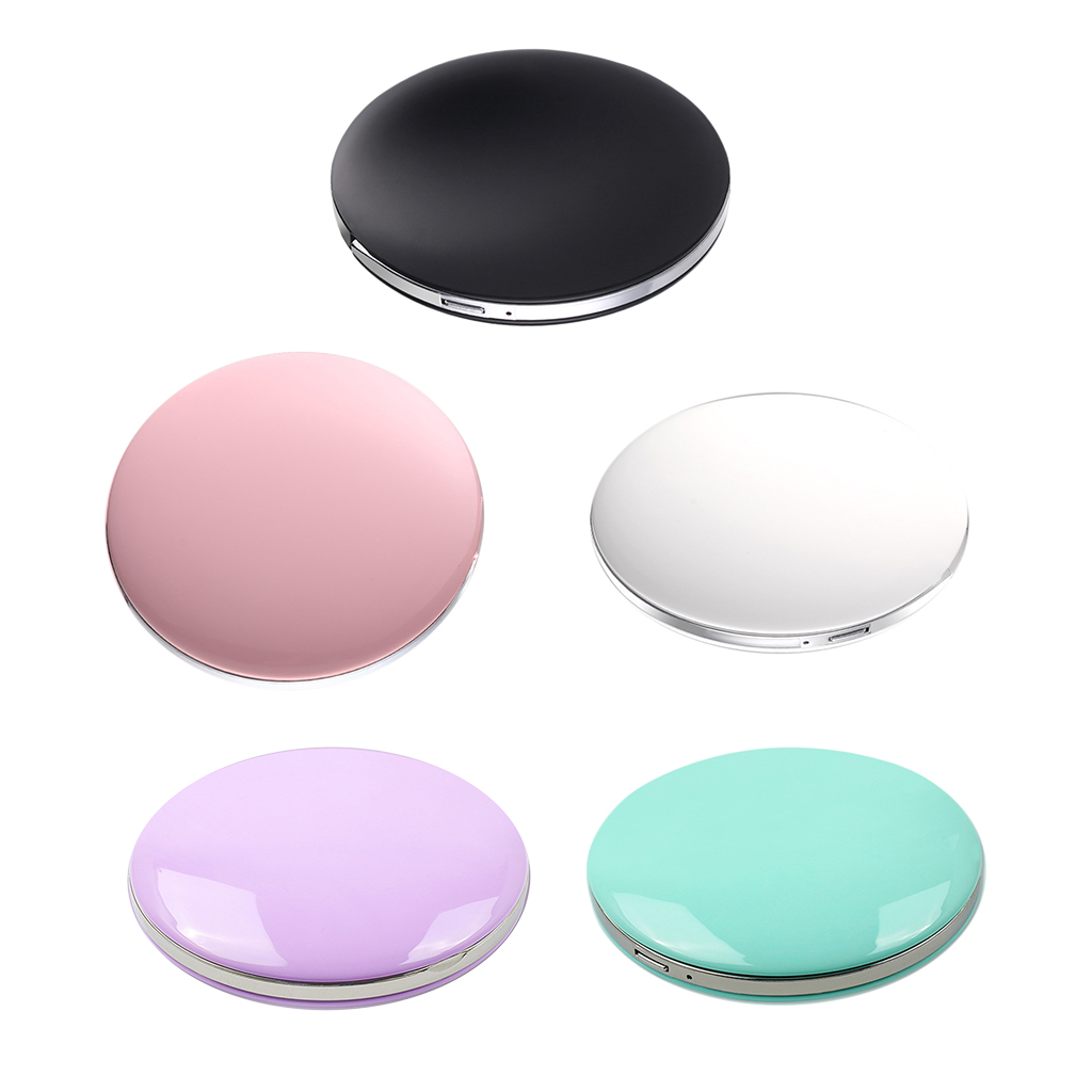 Portable Magnifying Compact LED Makeup Mirror 2-sided Travel Mirror